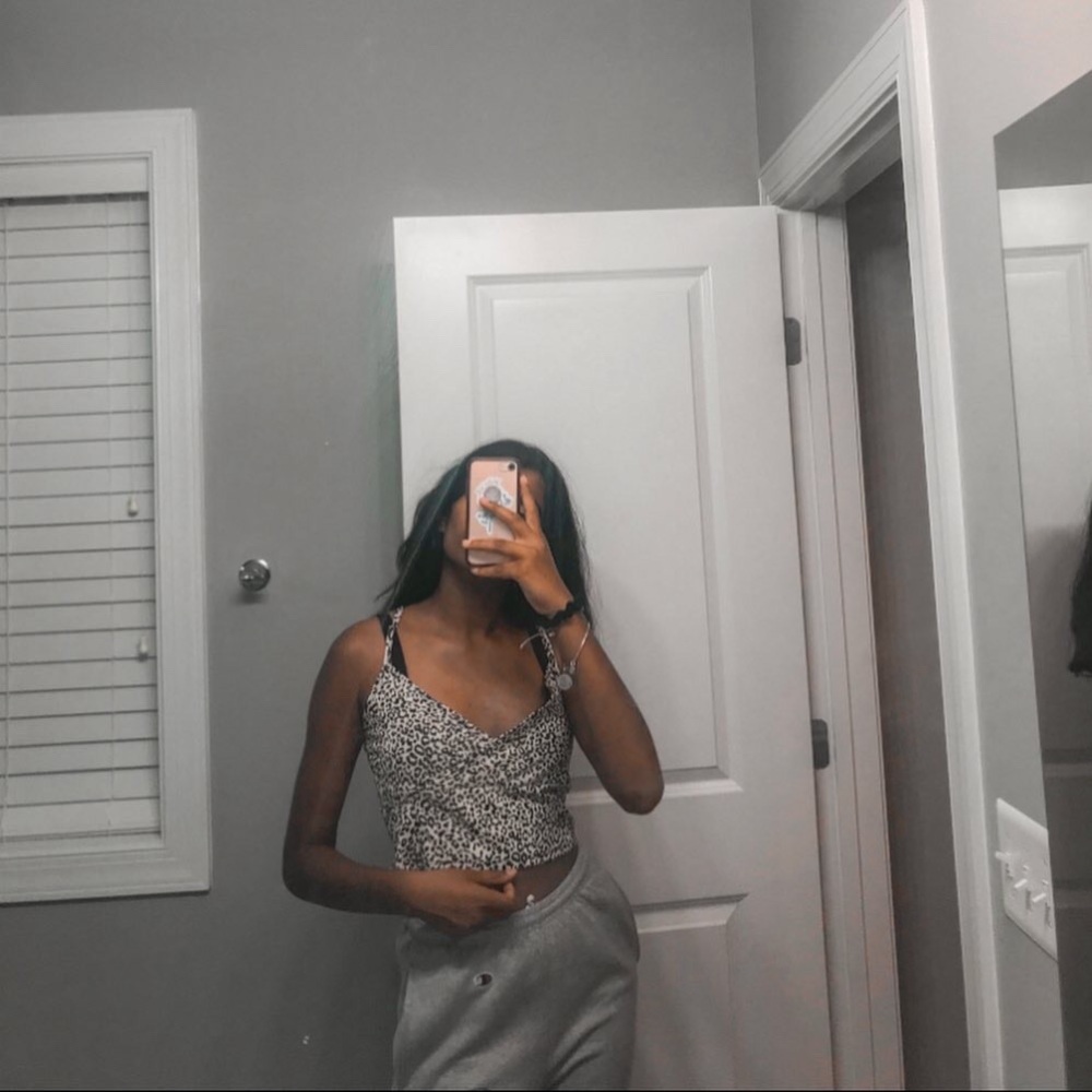 Shein leopard print crop top!